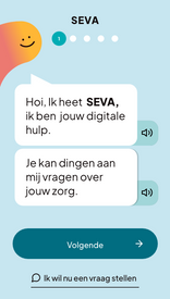 SEVA app onboarding screen