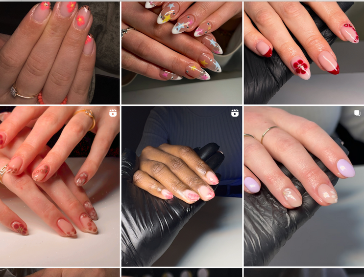 Spot On nail work collage